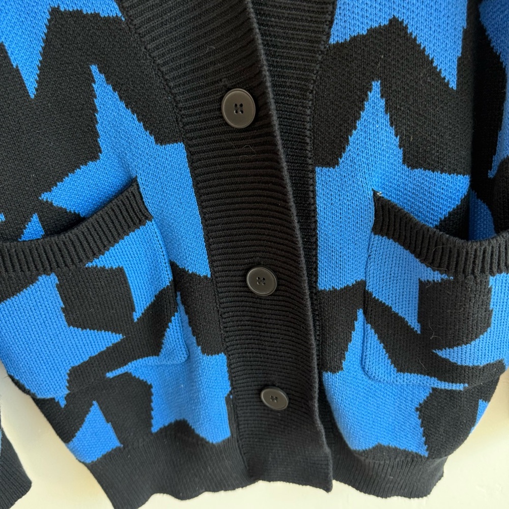 Keiser Clark Protostar Blue Star Knit Cardigan size Medium - Picture 5 of 9